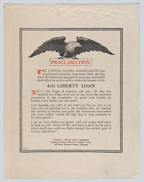 Proclamation — Woman's Liberty Loan Committee
