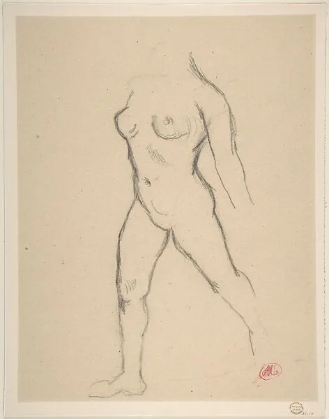 Study for "Action in Chains (Monument to Louis-Auguste Blanqui)" or "Île de France (Woman Walking in Water)", 1905-07 — Aristide Maillol