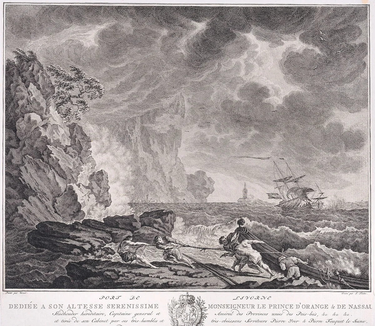 Port of Livorne — Simon Fokke|Joseph Vernet