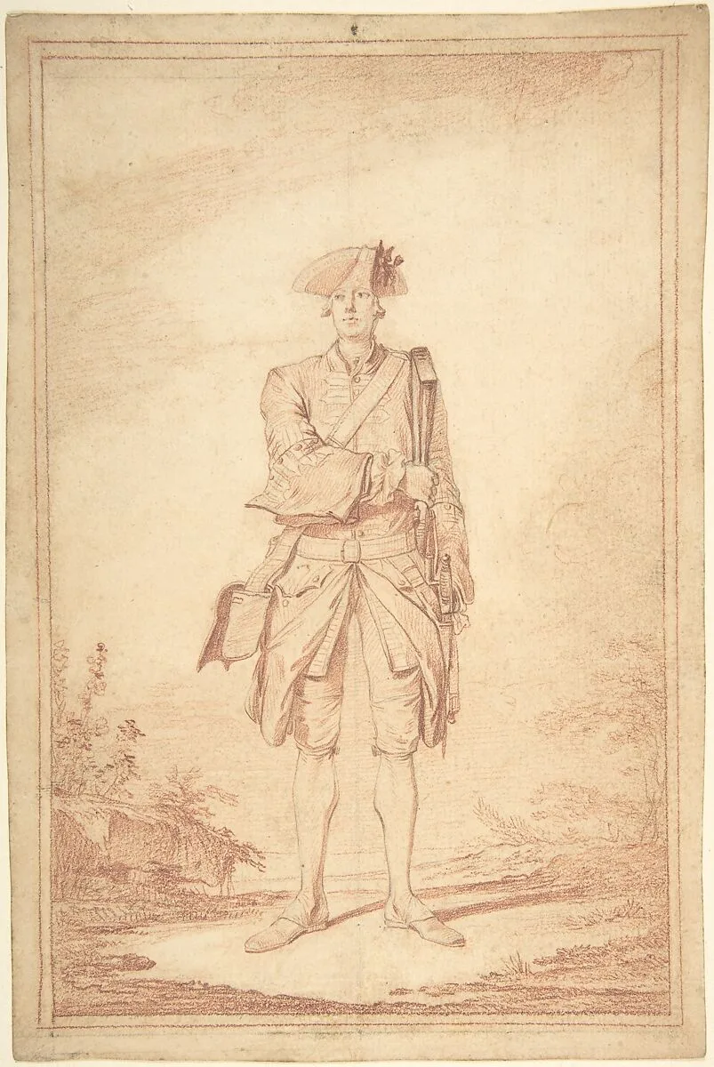 Standing Soldier: Garde Française — Charles Dominique Joseph Eisen|Antoine Watteau