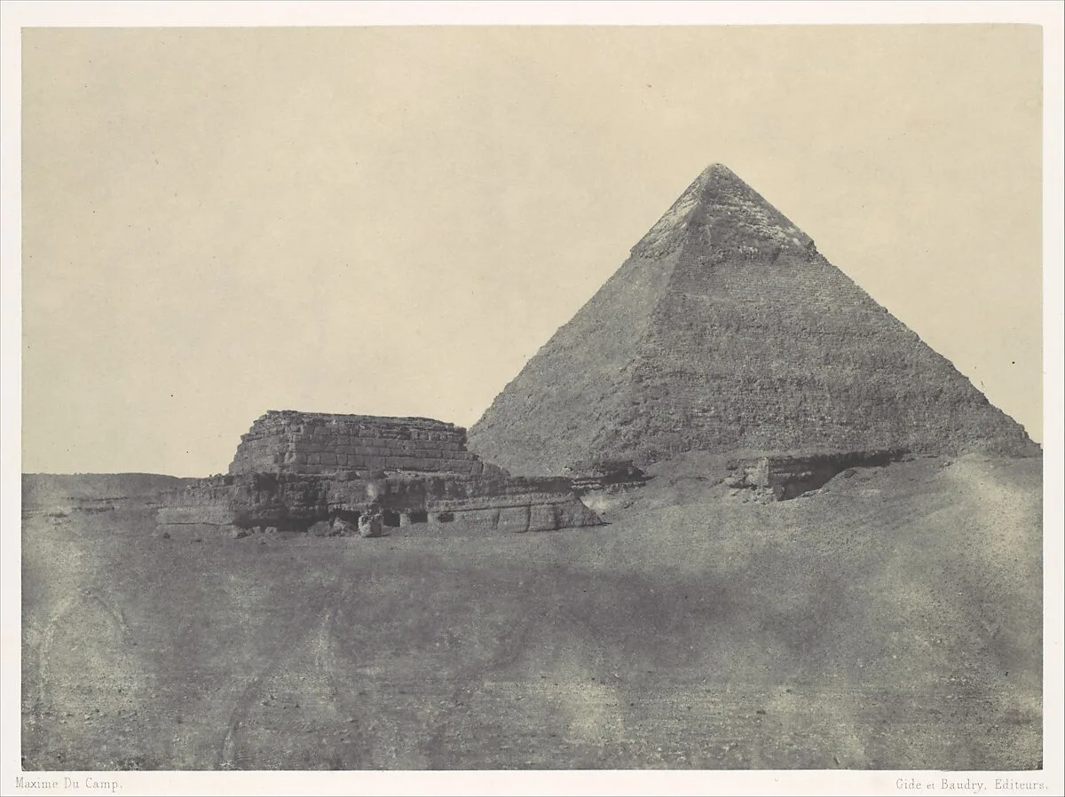 Égypte Moyenne. Pyramide de Chéphren — Maxime Du Camp|Imprimerie photographique de Blanquart-Évrard, à Lille