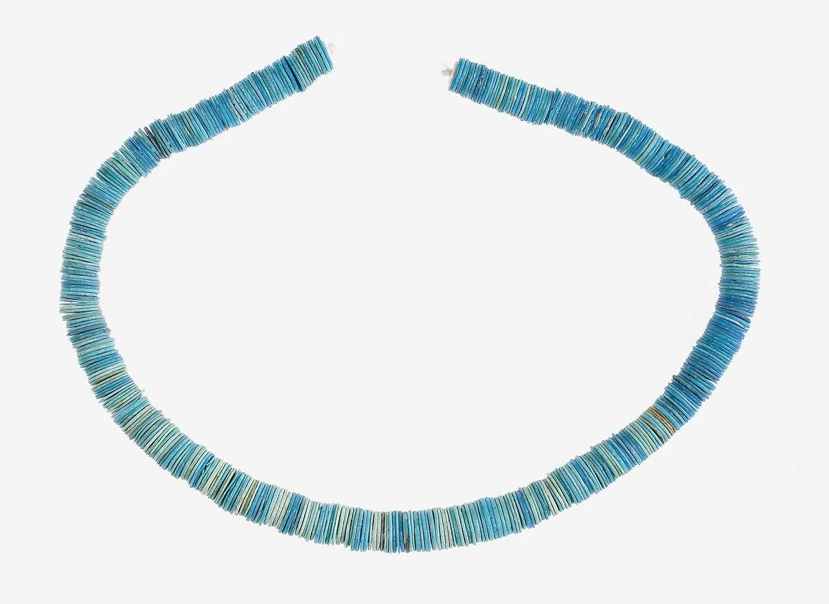 String of Large Flat Disk Beads — Unknown