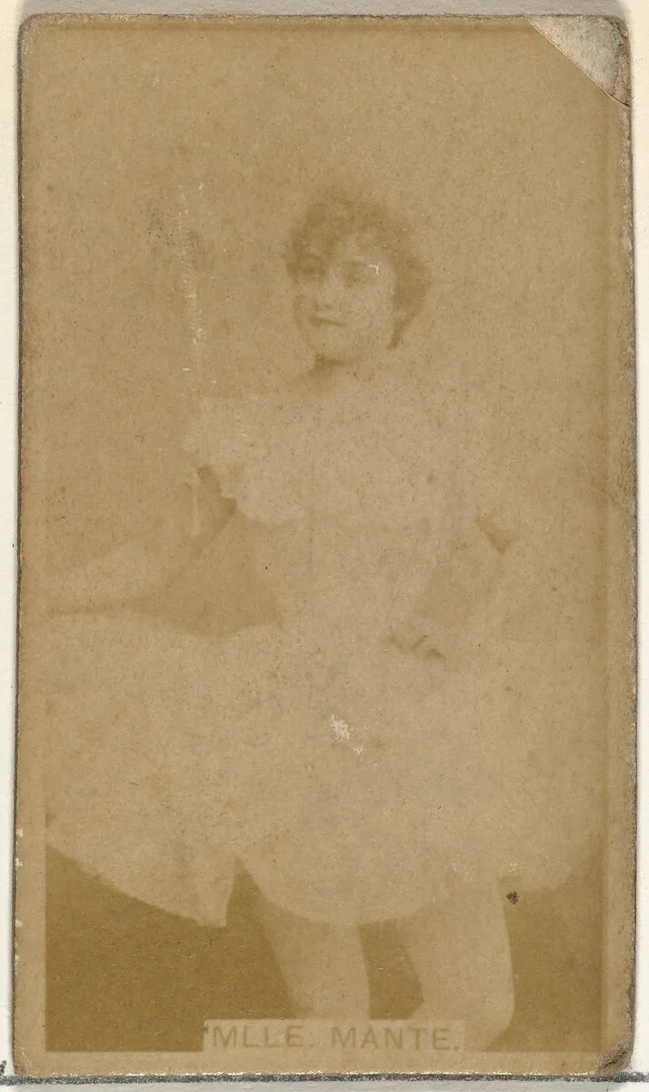 Mlle. Mante, from the Actors and Actresses series (N145-8) issued by Duke Sons & Co. to promote Duke Cigarettes — American Tobacco Company|W. Duke, Sons & Co.
