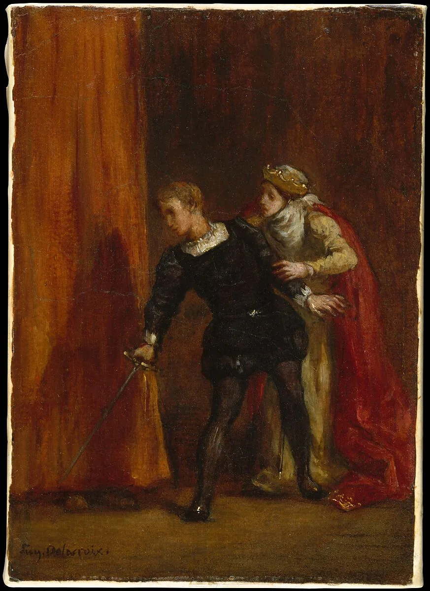 Hamlet and His Mother — Eugène Delacroix