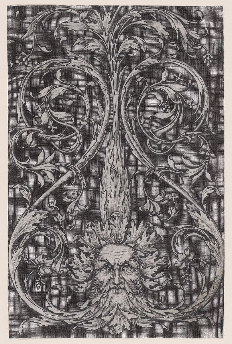 Ornamental Panel — Anonymous, Italian, 16th to early 17th century|Agostino Veneziano (Agostino dei Musi)