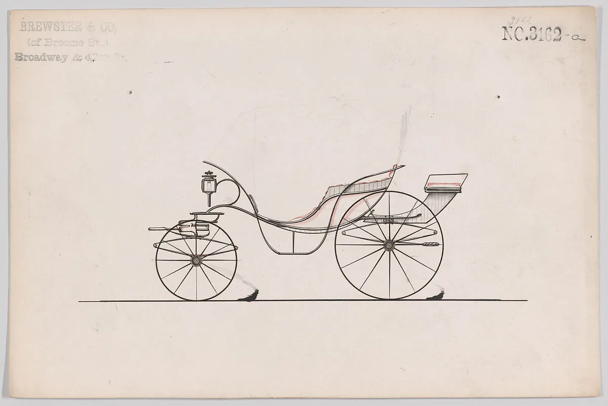 Design for Pony Phaeton, no. 3162a — Brewster & Co.