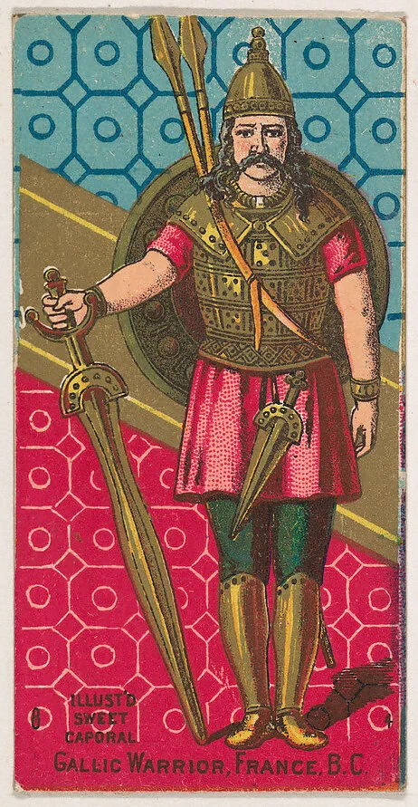 Gallic Warrior, France, B.C., from the Military Series (N224) issued by Kinney Tobacco Company to promote Sweet Caporal Cigarettes — Kinney Brothers Tobacco Company