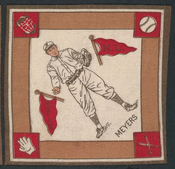 Chief Meyers, New York, National League from Baseball Players Felt Blanket series (B18) — Unknown