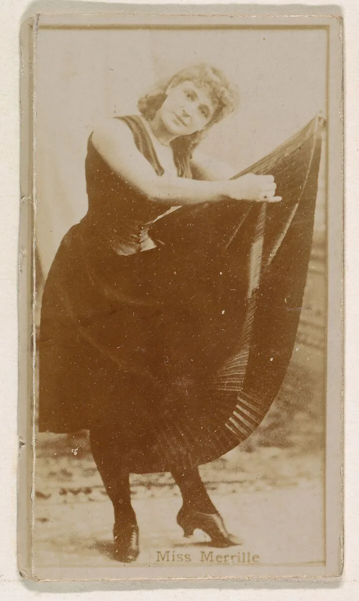 Miss Merrille, from the Actresses series (N245) issued by Kinney Brothers to promote Sweet Caporal Cigarettes — Kinney Brothers Tobacco Company
