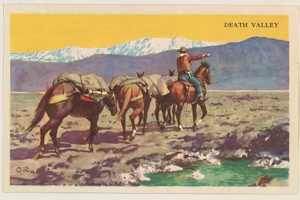 Death Valley, bakery card from the Nature's Splendor series (D39-7), issued by Bell Bakeries, Inc. — Bell Bakeries, Inc.