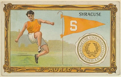Syracuse University, version one, part of the College Series cabinet cards (T6)