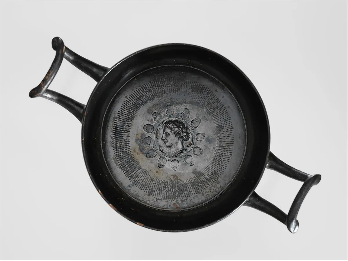 Terracotta stemless kylix (drinking cup) — Unknown