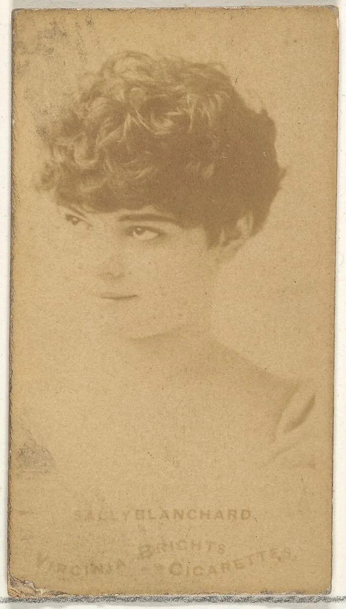Sally Blanchard, from the Actors and Actresses series (N45, Type 1) for Virginia Brights Cigarettes — Allen & Ginter