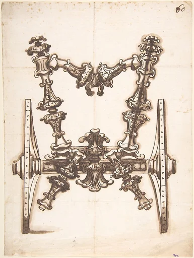 Rear View of the Wooden Structure of a Carriage