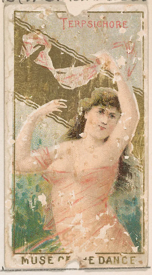 Terpsichore, Muse of the Dance, from the Goddesses of the Greeks and Romans series (N188) issued by Wm. S. Kimball & Co. — Ketterlinus Lithography Company|William S. Kimball & Company