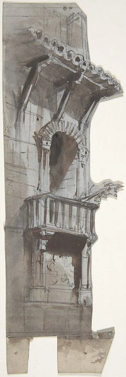 Design for a Stage Set at the Opéra, Paris — Eugène Cicéri