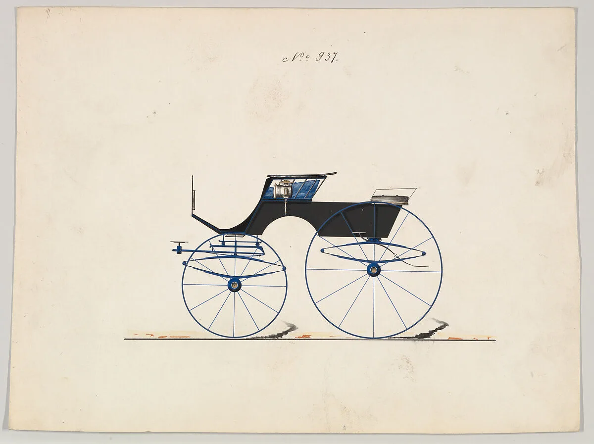 Design for 4 seat Phaeton, no top, no. 937 — Brewster & Co.