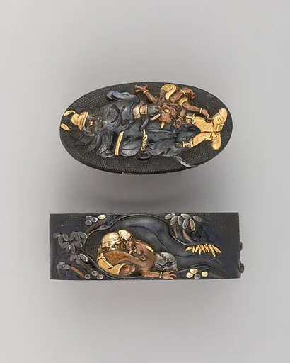 Sword-Hilt Collar and Pommel (Fuchigashira)