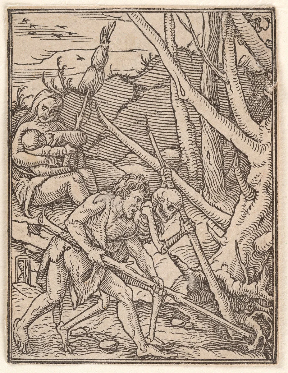 Adam Ploughing, from The Dance of Death — Hans Holbein the Younger|Hans Lützelburger