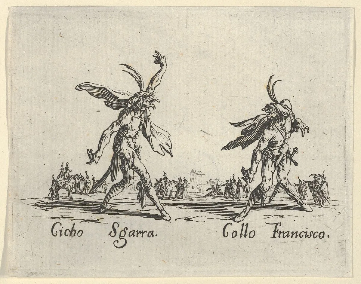 Cicho Sgarra - Collo Francisco, from the Balli di Sfessania — Jacques Callot