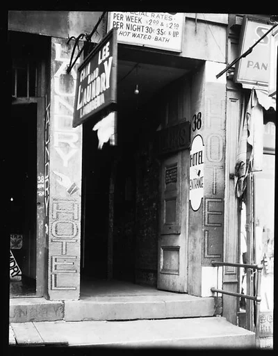 [Flophouse Entrance on the Bowery, New York City]