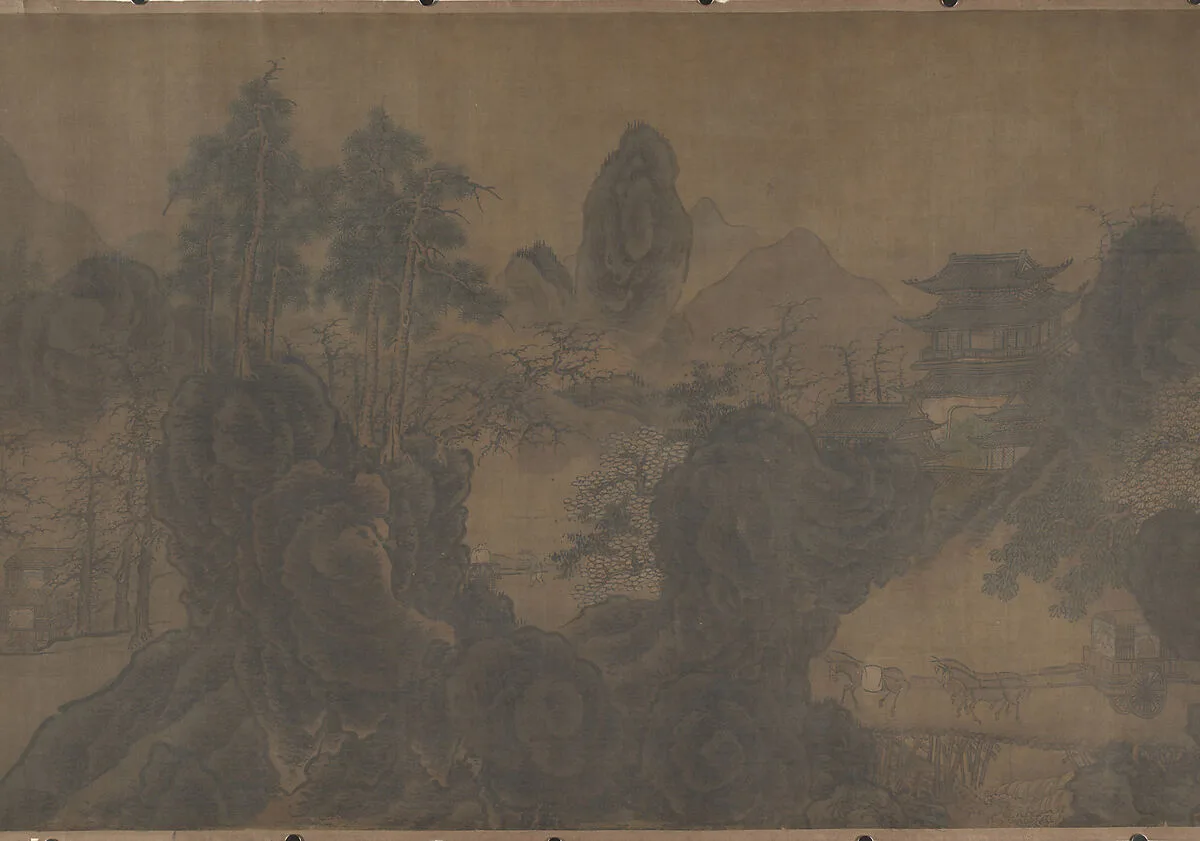 明/清 佚名 舊傳郭煕 關山行旅圖 卷|Traveling amid Mountains — Unidentified artist|Guo Xi