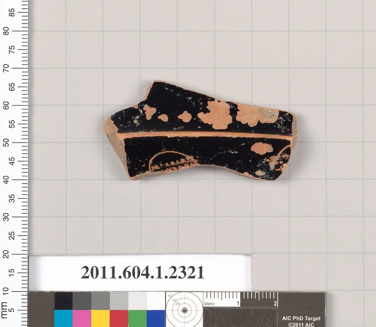 Terracotta fragment of a kylix (drinking cup) — Carlsruhe Painter