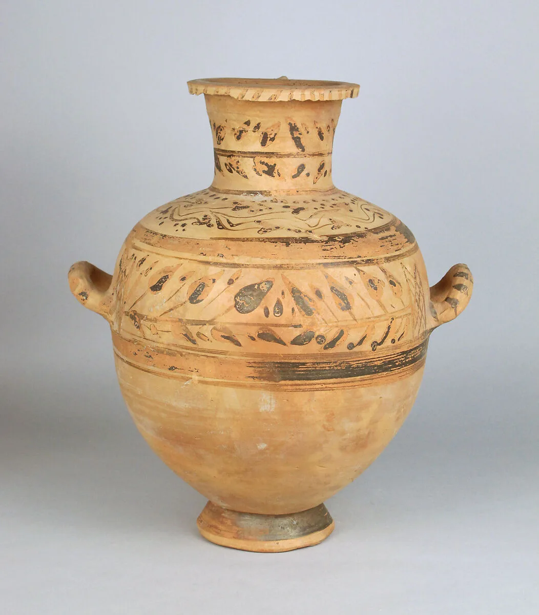 Terracotta Hadra hydria (water jar) — Unknown