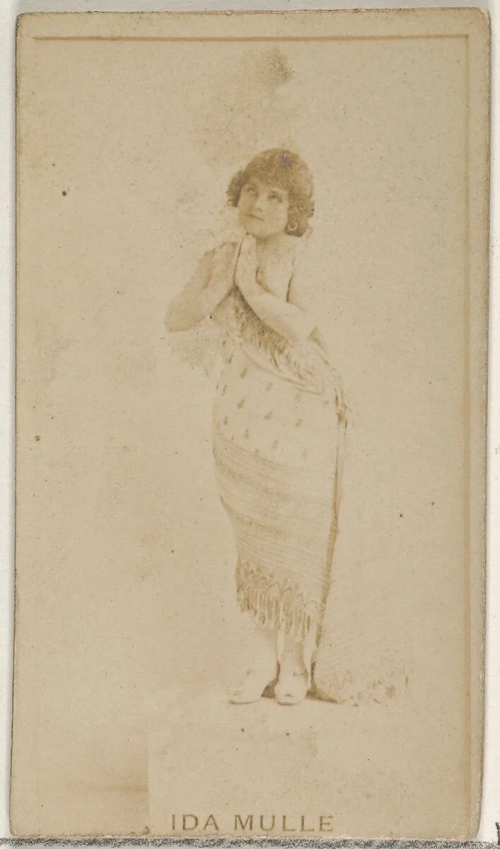 Ida Mulle, from the Actors and Actresses series (N45, Type 8) for Virginia Brights Cigarettes — Allen & Ginter
