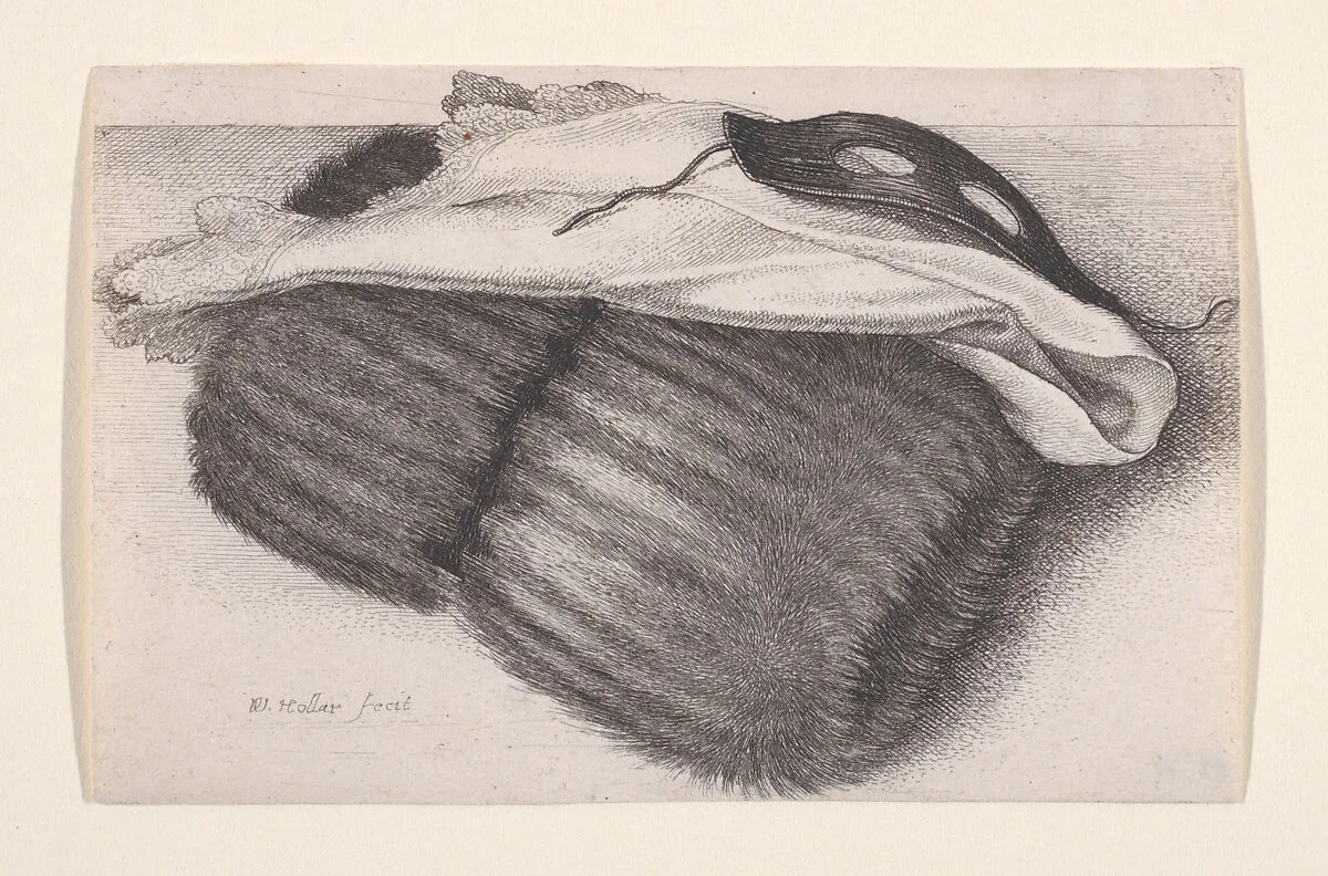 Muff, Handkerchief, and Mask — Wenceslaus Hollar