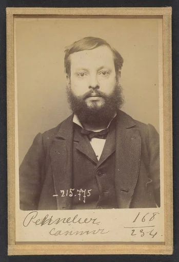 Pennelier. Casimir. Arthur. 36 ans, né à Billeuse (Somme). Clerc d'huissier. Anarchiste. 16/3/94.
