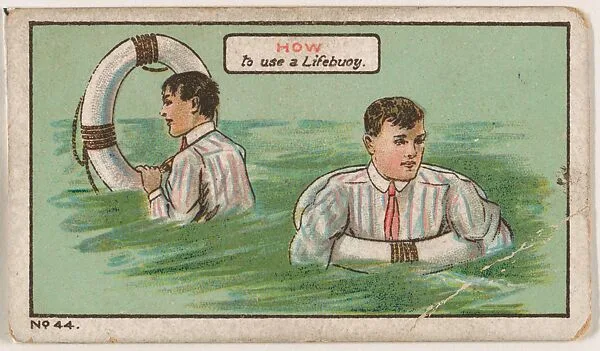 How to Use a Lifebuoy, No. 44, bakery insert card from the How To Do It series (D45), issued by the Welle-Boettler Bakery Company — Welle-Boettler Bakery Company