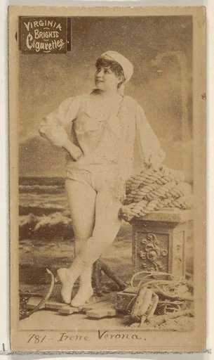Card 781, Irene Verona, from the Actors and Actresses series (N45, Type 2) for Virginia Brights Cigarettes