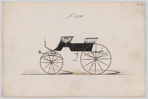 Design for 4 seat Phaeton, no top, no. 3390