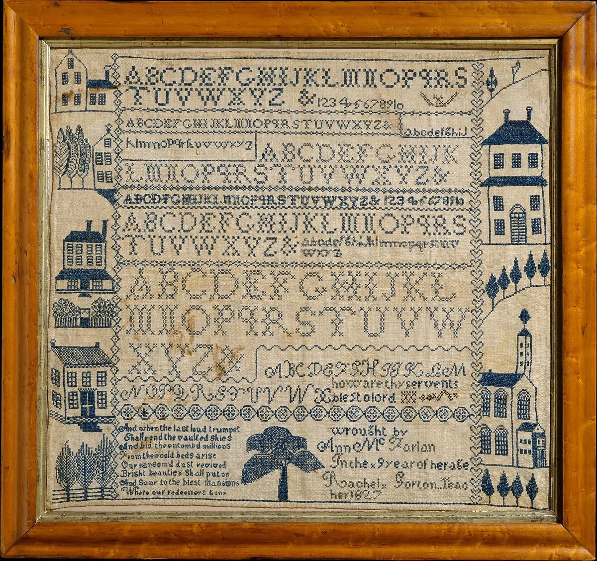 Sampler with apocalyptic verse — Ann McFarlan