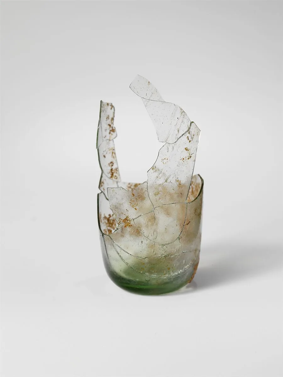 Glass fragmentary bottle — Unknown