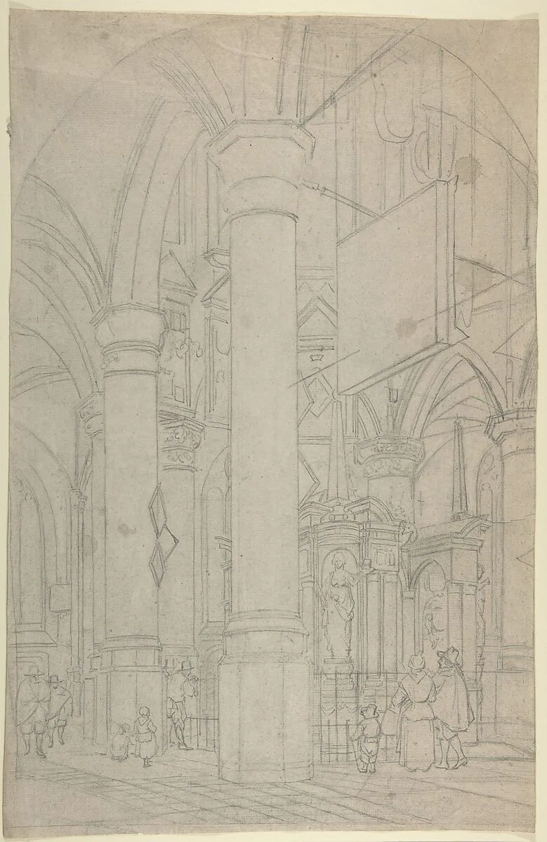 Interior of the New Church in Delft with the Tomb of William the Silent — Jan Hendrik Verheyen