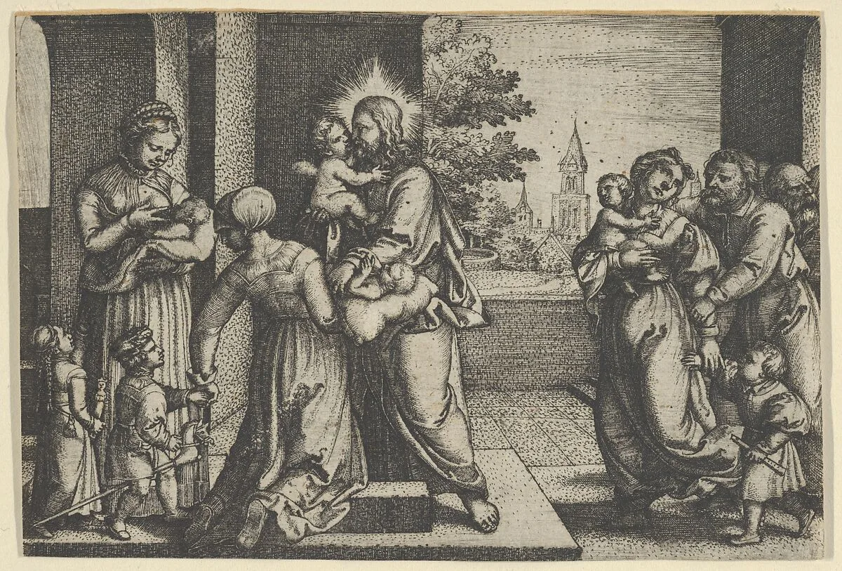 Christ and the Children — Georg Pencz