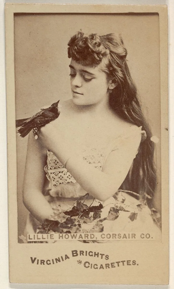 Lillie Howard, Corsair Co., from the Actors and Actresses series (N45, Type 6) for Virginia Brights Cigarettes — Allen & Ginter