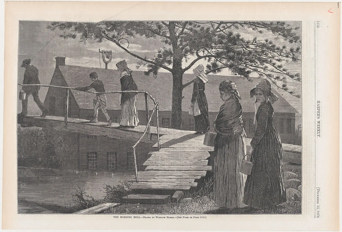 The Morning Bell (from "Harper's Weekly," Vol. XVII) — Winslow Homer|Harper's Weekly|Harper & Brothers