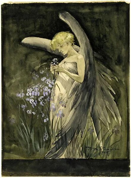 Fairy in Irises — Dora Wheeler