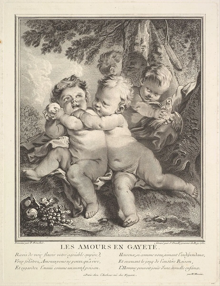 The Cheerful Cupids — Jean Daullé|François Boucher