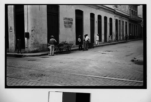 [Street Scene with Pineapple Cart, Havana]