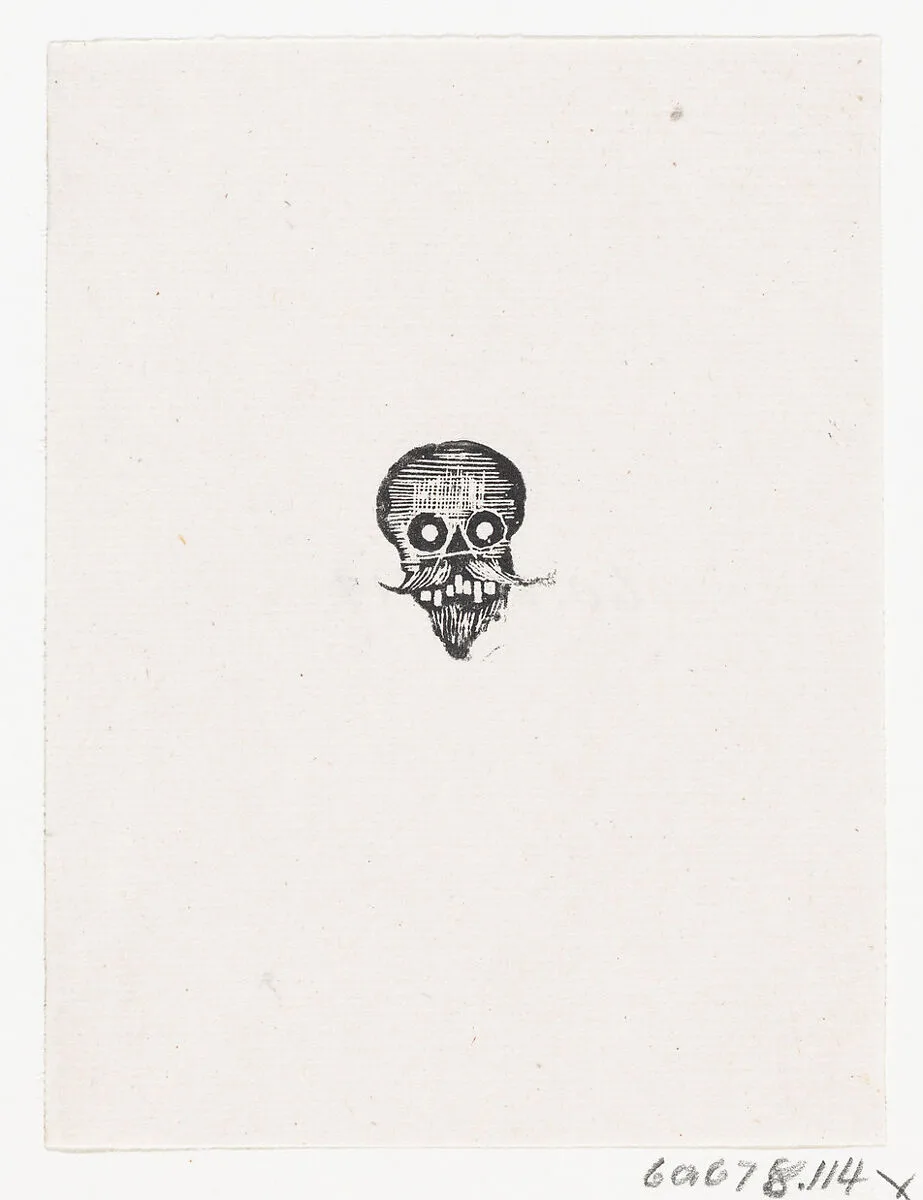 A skull with a beard — José Sanchez|José Guadalupe Posada