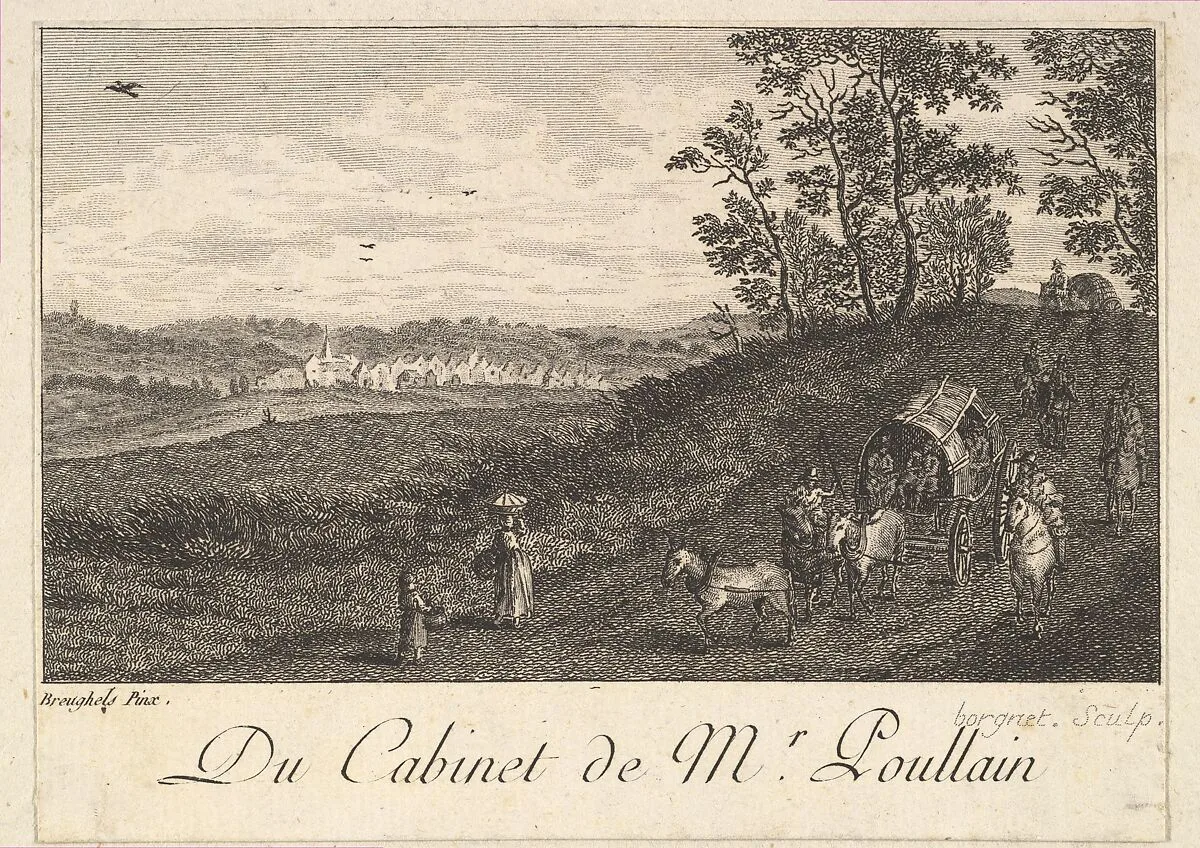 Landscape with Cart after the painting in the cabinet of Mr. Poullain — J. F. Borgnet|Jan Brueghel the Elder