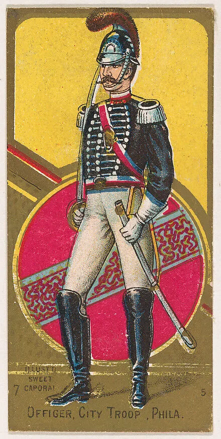 Officer, City Troop, Philadelphia, from the Military Series (N224) issued by Kinney Tobacco Company to promote Sweet Caporal Cigarettes — Kinney Brothers Tobacco Company