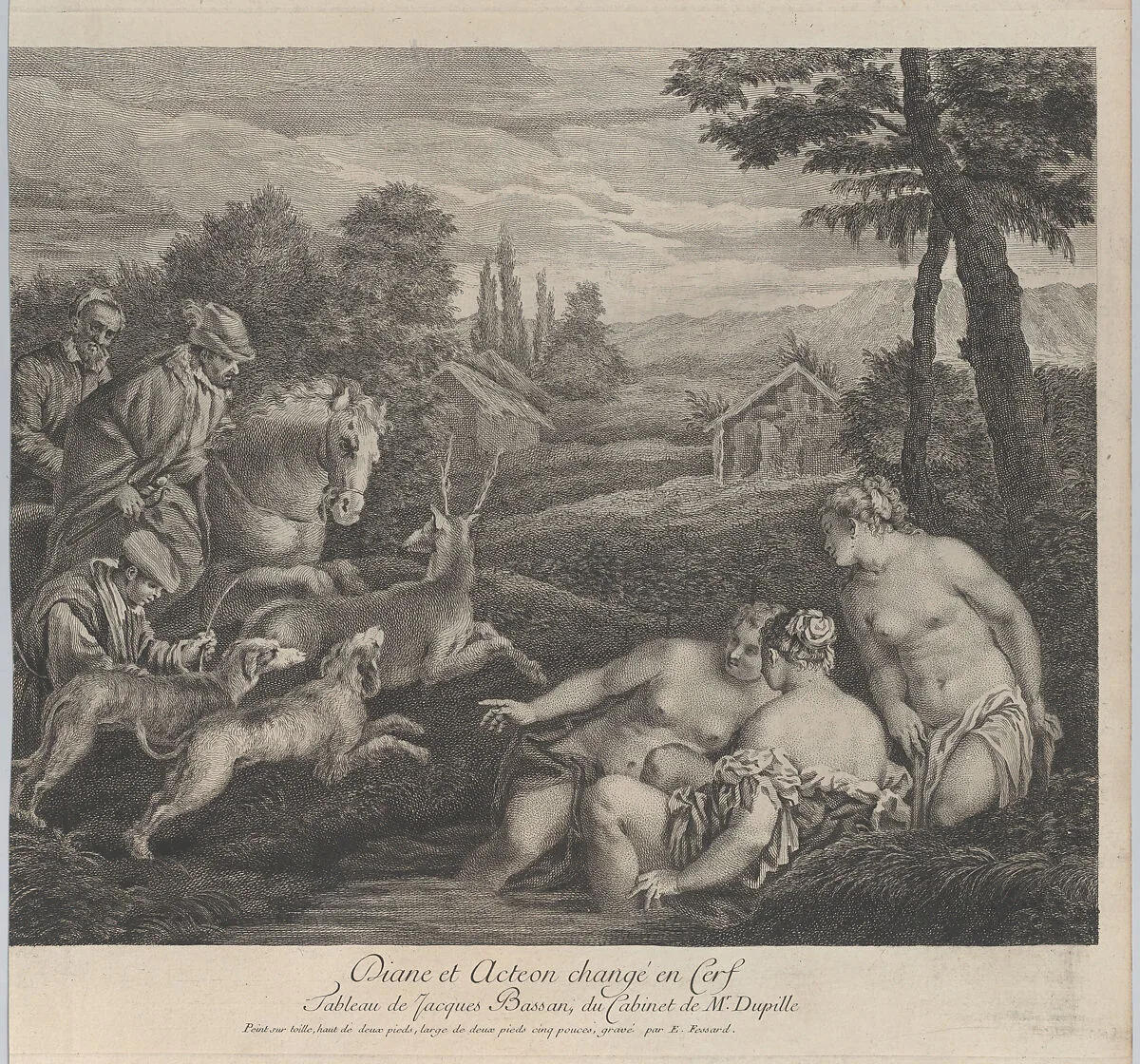 Diana and Acteon — Etienne Fessard|Jacopo Bassano (Jacopo da Ponte)