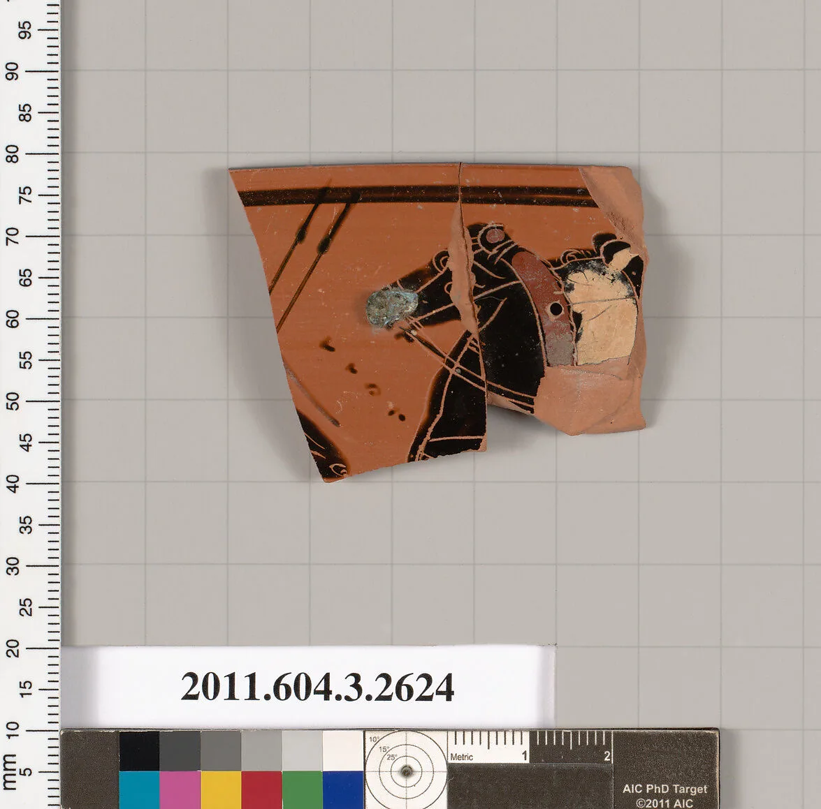 Terracotta rim fragment of a kylix (drinking cup) — Unknown