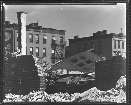 [Garage Demolition Site at York Avenue and 91st Street, New York City]