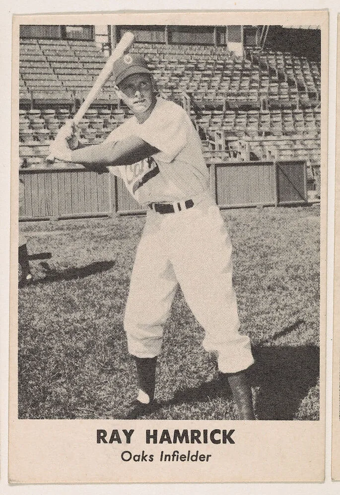 Ray Hamrick, Oaks Infielder, from the Oakland Baseball Players (Oaks) series (D317), issued by Sunbeam Bread and Remar Bread — Sunbeam Bread|Remar Baking Company